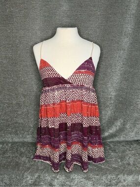 Vans Polka Dot and Stripe Tank Top in Purple and White